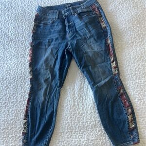 Judy Blue Straight Leg Jeans with Colorful Side Trim 16W